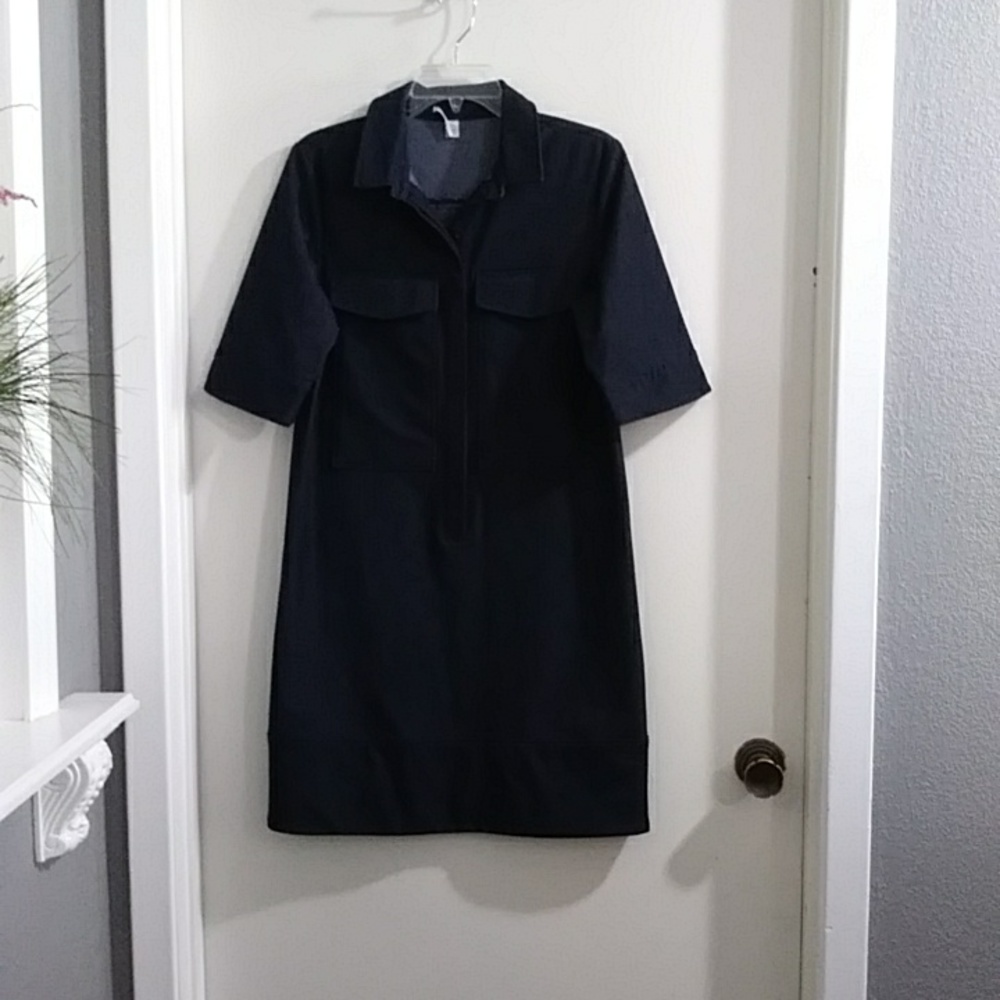 Halogen Midi Button Down Dress With Pockets